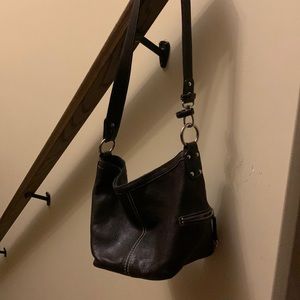 Roots leather bag